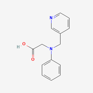 molecular formula C14H14N2O2 B1523415 2-[Phenyl(pyridin-3-ylmethyl)amino]acetic acid CAS No. 1183806-44-1
