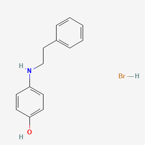 molecular formula C14H16BrNO B1523419 4-[(2-Phenylethyl)amino]phenol hydrobromide CAS No. 1333540-43-4