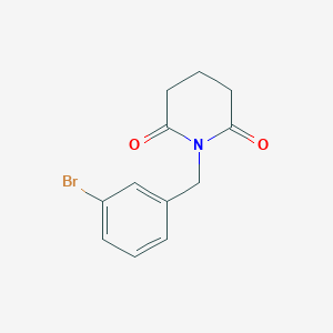 molecular formula C12H12BrNO2 B1523425 1-[(3-Bromophenyl)methyl]piperidine-2,6-dione CAS No. 1250410-73-1