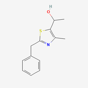molecular formula C13H15NOS B1523426 1-(2-Benzyl-4-methyl-1,3-thiazol-5-yl)ethan-1-ol CAS No. 1251147-21-3