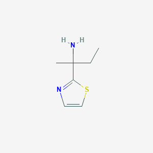 molecular formula C7H12N2S B1523432 2-(1,3-Thiazol-2-yl)butan-2-amine CAS No. 1247998-26-0