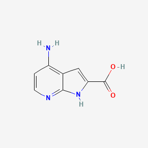 molecular formula C8H7N3O2 B15234345 4-amino-1H-pyrrolo[2,3-b]pyridine-2-carboxylicacid 