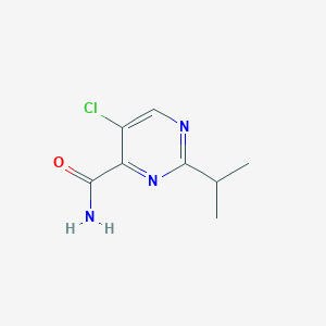 molecular formula C8H10ClN3O B1523435 5-Chloro-2-(propan-2-yl)pyrimidine-4-carboxamide CAS No. 1333872-58-4