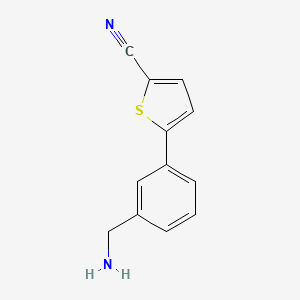 molecular formula C12H10N2S B1523436 5-[3-(Aminomethyl)phenyl]thiophene-2-carbonitrile CAS No. 1271668-66-6