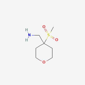 molecular formula C7H15NO3S B1523437 (4-Methanesulfonyloxan-4-yl)methanamine CAS No. 1249253-66-4