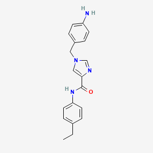 molecular formula C19H20N4O B1523442 1-(4-aminobenzyl)-N-(4-ethylphenyl)-1H-imidazole-4-carboxamide CAS No. 1351827-83-2