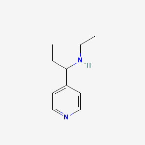 molecular formula C10H16N2 B1523443 Ethyl[1-(pyridin-4-yl)propyl]amine CAS No. 1178707-49-7