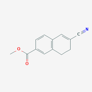 molecular formula C13H11NO2 B15234443 Methyl 6-cyano-7,8-dihydronaphthalene-2-carboxylate 
