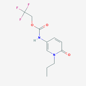 2,2,2-trifluoroethyl N-(6-oxo-1-propyl-1,6-dihydropyridin-3-yl)carbamate