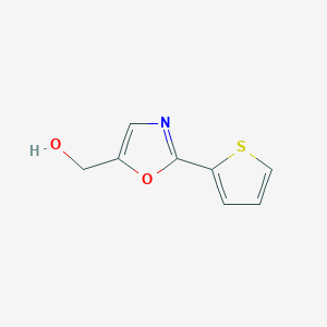 molecular formula C8H7NO2S B1523447 [2-(Thiophen-2-yl)-1,3-oxazol-5-yl]methanol CAS No. 1333695-51-4