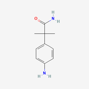 molecular formula C10H14N2O B1523449 2-(4-Aminophenyl)-2-methylpropanamide CAS No. 1229705-49-0