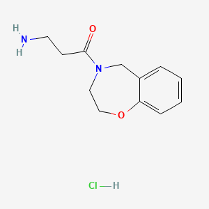 molecular formula C12H17ClN2O2 B1523451 3-Amino-1-(2,3,4,5-tetrahydro-1,4-benzoxazepin-4-yl)propan-1-one hydrochloride CAS No. 1311315-92-0