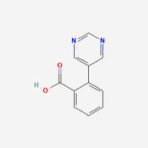 molecular formula C11H8N2O2 B1523452 2-(嘧啶-5-基)苯甲酸 CAS No. 1078712-00-1