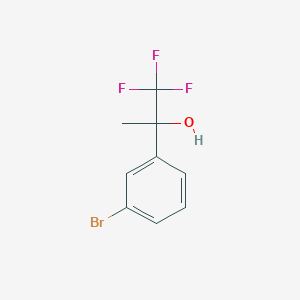molecular formula C9H8BrF3O B1523453 2-(3-溴苯基)-1,1,1-三氟丙醇 CAS No. 122243-30-5