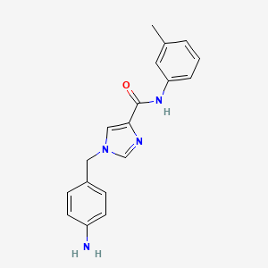 molecular formula C18H18N4O B1523455 1-(4-aminobenzyl)-N-(3-methylphenyl)-1H-imidazole-4-carboxamide CAS No. 1351809-65-8