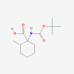 molecular formula C13H23NO4 B1523456 1-{[(Tert-butoxy)carbonyl]amino}-2-methylcyclohexane-1-carboxylic acid CAS No. 1292818-11-1