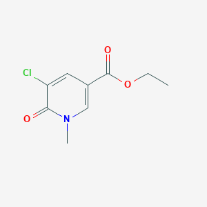 molecular formula C9H10ClNO3 B15234610 Ethyl 5-chloro-1-methyl-6-oxo-1,6-dihydropyridine-3-carboxylate 