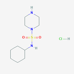 molecular formula C10H22ClN3O2S B1523464 N-cyclohexylpiperazine-1-sulfonamide hydrochloride CAS No. 1315366-30-3