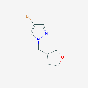molecular formula C8H11BrN2O B1523466 4-bromo-1-(oxolan-3-ylmethyl)-1H-pyrazole CAS No. 1247759-38-1