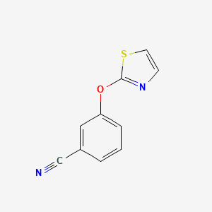 molecular formula C10H6N2OS B1523467 3-(1,3-噻唑-2-氧基)苯甲腈 CAS No. 1333566-74-7
