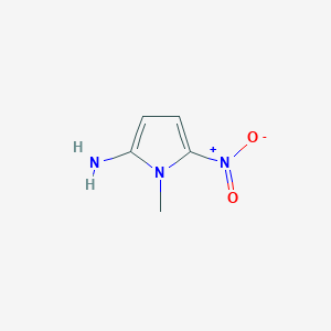 molecular formula C5H7N3O2 B15234699 1-Methyl-5-nitro-1H-pyrrol-2-amine 