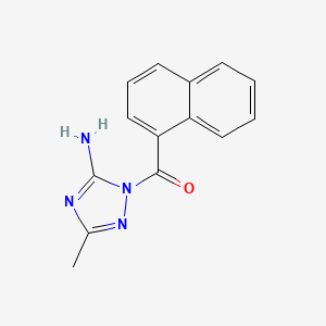molecular formula C14H12N4O B1523470 3-methyl-1-(naphthalene-1-carbonyl)-1H-1,2,4-triazol-5-amine CAS No. 1333724-04-1