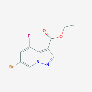 molecular formula C10H8BrFN2O2 B15234743 Ethyl 6-bromo-4-fluoropyrazolo[1,5-a]pyridine-3-carboxylate 