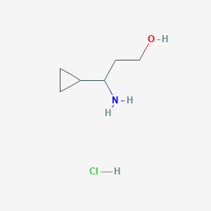 molecular formula C6H14ClNO B1523475 3-氨基-3-环丙基丙醇盐酸盐 CAS No. 958027-99-1