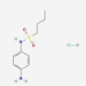 molecular formula C10H17ClN2O2S B1523478 N-(4-aminophenyl)butane-1-sulfonamide hydrochloride CAS No. 1333993-35-3