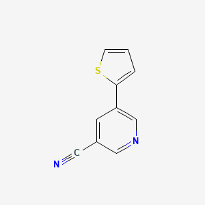 molecular formula C10H6N2S B1523482 5-(噻吩-2-基)烟酸腈 CAS No. 1346687-10-2