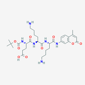 molecular formula C32H48N6O9 B1523483 Boc-Glu-Lys-Lys-AMC 