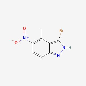 molecular formula C8H6BrN3O2 B1523485 3-溴-4-甲基-5-硝基-1H-吲唑 CAS No. 1082040-52-5