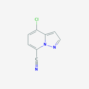 molecular formula C8H4ClN3 B1523487 4-Chloropyrazolo[1,5-a]pyridine-7-carbonitrile CAS No. 1268520-74-6
