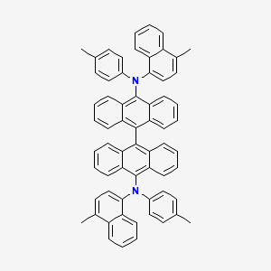 molecular formula C64H48N2 B15234925 N10,N10'-Bis(4-methylnaphthalen-1-YL)-N10,N10'-dip-tolyl-9,9'-bianthracene-10,10'-diamine 