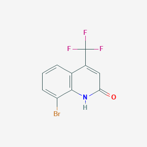 molecular formula C10H5BrF3NO B15234934 8-Bromo-4-(trifluoromethyl)quinolin-2(1H)-one 