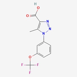 molecular formula C11H8F3N3O3 B1523495 5-methyl-1-[3-(trifluoromethoxy)phenyl]-1H-1,2,3-triazole-4-carboxylic acid CAS No. 1326837-94-8
