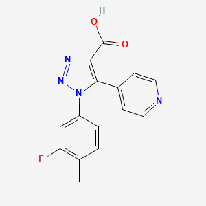 molecular formula C15H11FN4O2 B1523496 1-(3-氟-4-甲基苯基)-5-(吡啶-4-基)-1H-1,2,3-三唑-4-羧酸 CAS No. 1326942-07-7