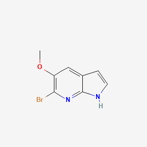 molecular formula C8H7BrN2O B1523497 6-溴-5-甲氧基-1H-吡咯并[2,3-b]吡啶 CAS No. 1167056-86-1