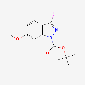 molecular formula C13H15IN2O3 B1523498 N-Boc-3-碘-6-甲氧基-1H-吲唑 CAS No. 1190319-68-6