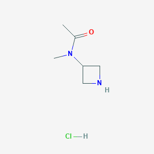 molecular formula C6H13ClN2O B1523500 N-(azetidin-3-yl)-N-methylacetamide hydrochloride CAS No. 935668-15-8