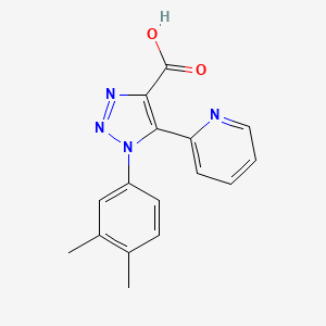 molecular formula C16H14N4O2 B1523502 1-(3,4-dimethylphenyl)-5-(pyridin-2-yl)-1H-1,2,3-triazole-4-carboxylic acid CAS No. 1351778-37-4