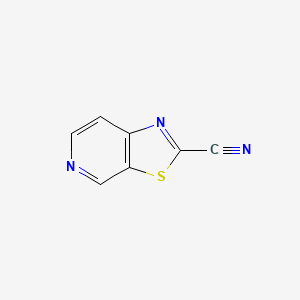 molecular formula C7H3N3S B15235031 Thiazolo[5,4-c]pyridine-2-carbonitrile 