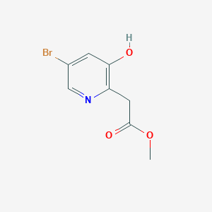 molecular formula C8H8BrNO3 B15235038 methyl 2-(5-bromo-3-hydroxypyridin-2-yl)acetate CAS No. 1256792-09-2