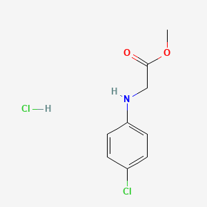 molecular formula C9H11Cl2NO2 B15235173 Methyl (4-chlorophenyl)glycinate hcl 