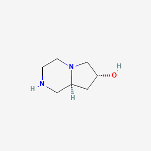 molecular formula C7H14N2O B1523518 (7R,8aS)-octahydropyrrolo[1,2-a]pyrazin-7-ol CAS No. 1161000-19-6