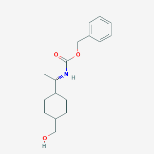 molecular formula C17H25NO3 B15235218 (S)-Benzyl (1-(4-(hydroxymethyl)cyclohexyl)ethyl)carbamate 