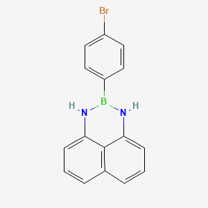 molecular formula C16H12BBrN2 B1523522 2-(4-Bromophenyl)-2,3-dihydro-1H-naphtho[1,8-de][1,3,2]diazaborine CAS No. 927384-44-9