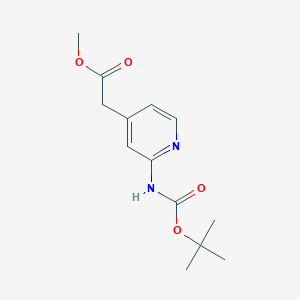 Methyl 2-(2-((tert-butoxycarbonyl)amino)pyridin-4-yl)acetate