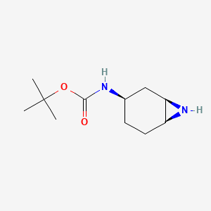 molecular formula C11H20N2O2 B15235263 tert-butyl N-[(1R,3R,6S)-7-azabicyclo[4.1.0]heptan-3-yl]carbamate 