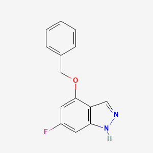 molecular formula C14H11FN2O B1523532 4-(Benzyloxy)-6-fluoro-1H-indazole CAS No. 1167056-42-9